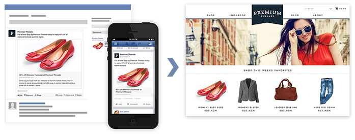 Facebook ads lead directly to your business